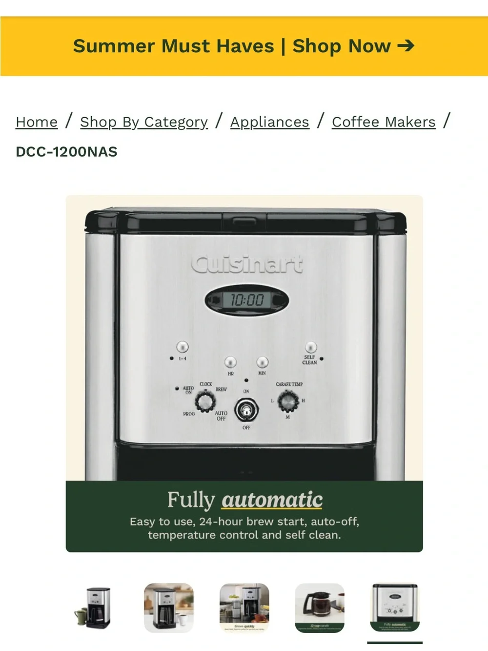 Cuisinart Stainless Steel and Black Single-Serve Coffee Brewer